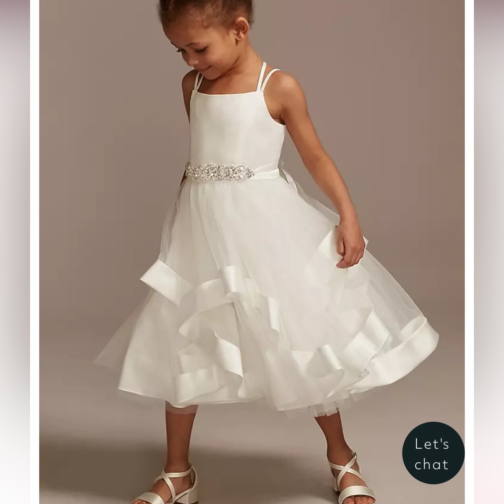 David's Bridal Elegant White Dress